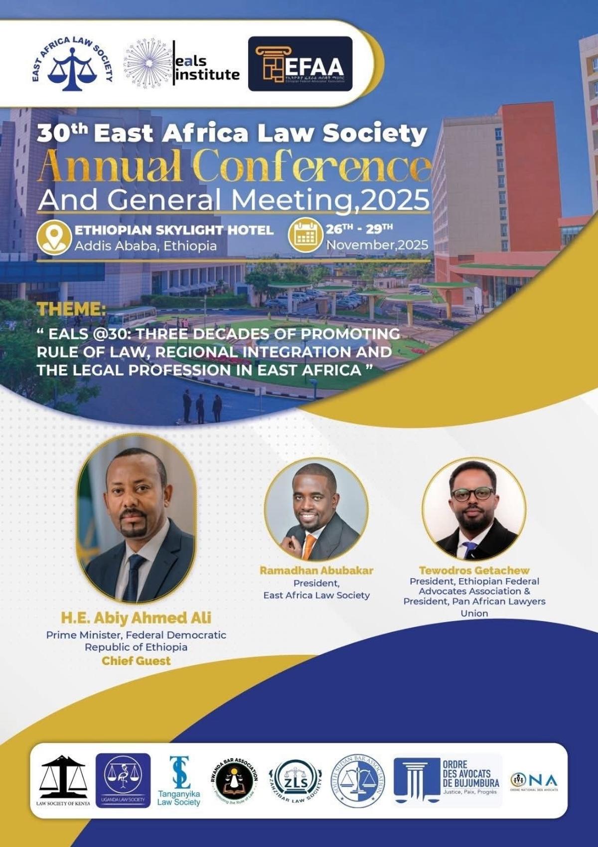Celebrating Three Decades of Legal Excellence: EALS 30th Annual Conference to be Hosted in Addis Ababa